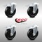 Service Caster 5 Inch SS Hard Rubber Wheel Swivel Bolt Hole Caster Set with Total Lock Brake SCC-SSBHTTL20S514-HRS-4 - alternate 5